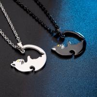Titanium Steel Necklace Cat fashion jewelry & Unisex Sold By PC