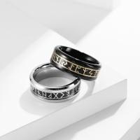 Vinger Ring in edelstaal, 304 roestvrij staal, mode sieraden & uniseks & verschillende grootte voor keus, meer kleuren voor de keuze, 8mm, Verkocht door PC
