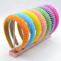 Hair Bands, Velveteen, with Seedbead & Crystal, fashion jewelry & for woman, more colors for choice, 30mm, Sold By PC