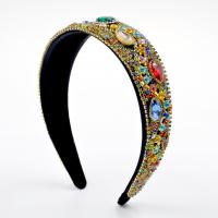 Hair Bands, Velveteen, fashion jewelry & for woman & with rhinestone, more colors for choice, 145x40x160mm, Sold By PC