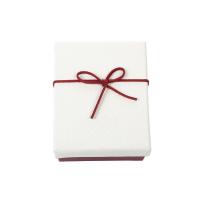 Κοσμήματα Gift Box, Χαρτί, με Σφουγγάρι, Πλατεία, Dustproof & διαφορετικό μέγεθος για την επιλογή & με διακόσμηση κορδέλα bowknot, περισσότερα χρώματα για την επιλογή, Sold Με PC