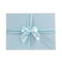 Jewelry Gift Box Paper Square 2 pieces & dustproof & with ribbon bowknot decoration Sold By Set