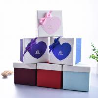 Smycken Gift Box, Papper, Square, Dammtät & med band bowknot dekoration, fler färger för val, 100x100x100mm, Säljs av PC