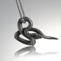 Titanium Steel Necklace Snake antique silver color plated fashion jewelry Sold By PC