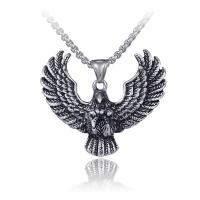 Titanium Steel Necklace eagle antique silver color plated fashion jewelry Sold By PC