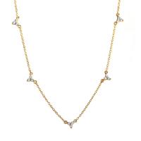 925 Sterling Silver Necklaces plated micro pave cubic zirconia & for woman Sold Per Approx 17.7 Inch Strand
