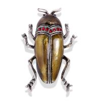 Enamel Brooch Zinc Alloy Insect plated Unisex & with rhinestone nickel lead & cadmium free Sold By PC
