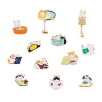 Emaille-Brosche, Zinklegierung, Katze, Einbrennlack, unisex & verschiedene Stile für Wahl, farbenfroh, verkauft von PC