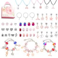 Children DIY String Beads Set Zinc Alloy with Crystal for children multi-colored Length Approx 6.29 Inch Sold By Set