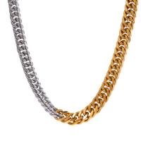 Titanium Steel Necklace with 1.97inch extender chain Vacuum Ion Plating fashion jewelry & Unisex 9mm Length Approx 16.93 Inch Approx 6.69 Inch Sold By PC