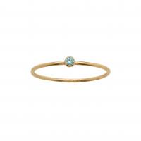 Ring Finger Titantium stali, biżuteria moda & mikro utorować cyrkonia & dla kobiety, złoty, 1mm, rozmiar:7, sprzedane przez PC