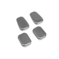 Stainless Steel Pendant Setting, 304 Stainless Steel, Rectangle, DIY & different size for choice & no hole, original color, 50PCs/Bag, Sold By Bag
