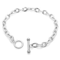 Stainless Steel Jewelry Bracelet 304 Stainless Steel fashion jewelry & Unisex original color Sold By PC
