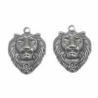 Stainless Steel Animal Pendants 304 Stainless Steel Lion DIY original color Sold By PC