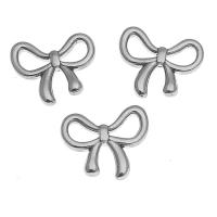 Stainless Steel Pendants 304 Stainless Steel Bowknot DIY original color Sold By PC