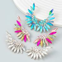 Zinc Alloy Stud Earring high quality plated fashion jewelry & for woman & with rhinestone Sold By Pair