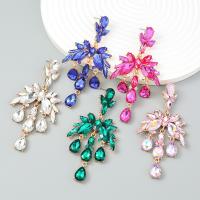 Zinc Alloy Drop Earrings high quality plated fashion jewelry & for woman & with glass rhinestone Sold By Pair