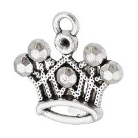 Tibetan Style Crown Pendants, antique silver color plated, Unisex, silver color, nickel, lead & cadmium free, 18x18x2mm, Hole:Approx 1.5mm, Sold By KG