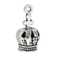 Tibetan Style Crown Pendants, antique silver color plated, Unisex, silver color, nickel, lead & cadmium free, 9x18x9mm, Hole:Approx 1mm, Sold By KG