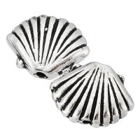 Zinc Alloy Beads Shell antique silver color plated DIY silver color nickel lead & cadmium free Approx 0.5mm Sold By KG
