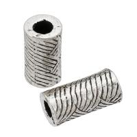 Tibetan Style Tube Beads, Column, antique silver color plated, DIY, silver color, nickel, lead & cadmium free, 11x5x5mm, Hole:Approx 2.5mm, Sold By KG