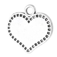 Tibetan Style Pendant Rhinestone Setting, Heart, antique silver color plated, DIY, silver color, nickel, lead & cadmium free, 19x18x2mm, Hole:Approx 2.5mm, Sold By KG
