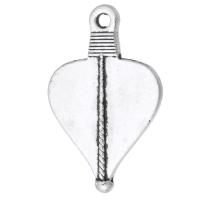 Tibetan Style Pendants, antique silver color plated, Unisex, silver color, nickel, lead & cadmium free, 17x25x2mm, Hole:Approx 2mm, Sold By KG