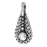 Tibetan Style Pendants, Teardrop, antique silver color plated, Unisex, silver color, nickel, lead & cadmium free, 8x17x2mm, Hole:Approx 2mm, Sold By KG