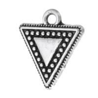 Tibetan Style Pendants, Triangle, antique silver color plated, Unisex, silver color, nickel, lead & cadmium free, 15x16x3mm, Hole:Approx 2mm, Sold By KG