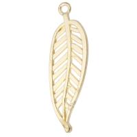 Zinc Alloy Leaf Pendants gold color plated Unisex & hollow nickel lead & cadmium free Approx 2.5mm Sold By KG