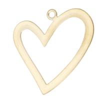 Colgantes de Aleación de Zinc en Forma de Corazón, chapado en color dorado, unisexo & hueco, libre de níquel, plomo & cadmio, 46x47x1mm, agujero:aproximado 3mm, Vendido por KG