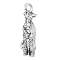 Tibetan Style Animal Pendants, Dog, antique silver color plated, Unisex, silver color, nickel, lead & cadmium free, 7x26x5mm, Hole:Approx 2mm, Sold By KG