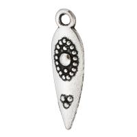 Tibetan Style Pendants, antique silver color plated, Unisex, silver color, nickel, lead & cadmium free, 5.50x19x1.50mm, Hole:Approx 1mm, Sold By KG