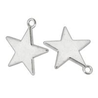 Zink Alloy Star Pendant, antik silver pläterad, Unisex, silver, nickel, bly och kadmium gratis, 20.50x23x2mm, Hål:Ca 2mm, Säljs av KG
