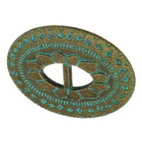 Tibetan Style Buckle Finding, antique bronze color plated, DIY, nickel, lead & cadmium free, 43x33x6mm, Sold By KG