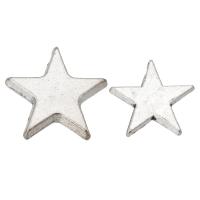 Sinkkiseos Star riipus, Tähti, antiikki hopea päällystetty, Unisex & erikokoisia valinnalle, hopea, nikkeli, lyijy ja kadmium vapaa, Reikä:N. 1,0.5mm, Myymät KG