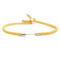 Milan Cord Bracelet with Gemstone & Brass gold color plated Unisex Length 16-21 cm Sold By PC