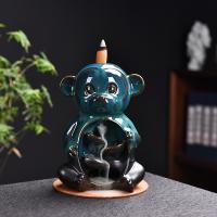 Backflow Incense Burner, Porcelain, Monkey, polished, for home and office & durable, 109x95x154mm, Sold By PC