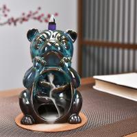 Backflow Incense Burner, Porcelain, Dog, polished, for home and office & durable, 105x83x150mm, Sold By PC