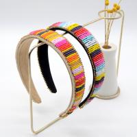 Hair Bands, Velveteen, with Seedbead, fashion jewelry & for woman, more colors for choice, 30mm, Sold By PC