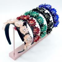 Hair Bands, Velveteen, with Crystal, fashion jewelry & for woman & with rhinestone, more colors for choice, 30mm, Sold By PC
