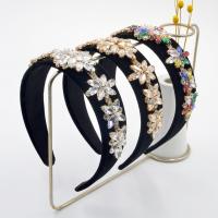 Hair Bands, Velveteen, fashion jewelry & for woman & with rhinestone, more colors for choice, 145x40x155mm, Sold By PC