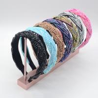 Hair Bands, Cloth, with Sponge, fashion jewelry & for woman & with rhinestone, more colors for choice, 140x30x135mm, Sold By PC