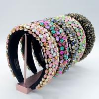 Hair Bands Velveteen with Sponge fashion jewelry & for woman & with rhinestone 50mm Sold By PC