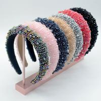 Hair Bands, Velveteen, with Sponge & Crystal, fashion jewelry & for woman, more colors for choice, 33mm, Sold By PC