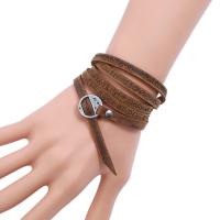 Cowhide Bracelet, plated, fashion jewelry & for man, more colors for choice, 6mm, Length:101 cm, Sold By PC