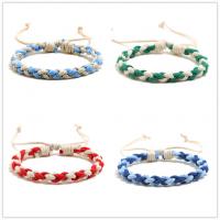 Friendship Bracelet, Cotton Fabric, with 8-9cm*2 extender chain, handmade, Adjustable & fashion jewelry & Unisex, more colors for choice, 6mm, Length:Approx 17-18 cm, Sold By PC