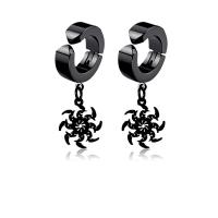 Titanium Steel  Earring plated fashion jewelry & Unisex Inner Approx 9mm Sold By PC