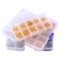 DIY Jewelry Supplies, Iron, with Plastic Box & Brass, plated, more colors for choice, nickel, lead & cadmium free, Sold By Set