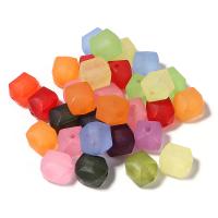 Frosted akryl perler, Runde, du kan DIY & forskellige stilarter for valg, flere farver til valg, 50pc'er/Bag, Solgt af Bag